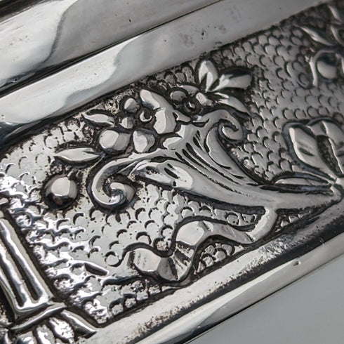 約 1900 年德國古董 800 銀琺瑯裝飾盒 85 克